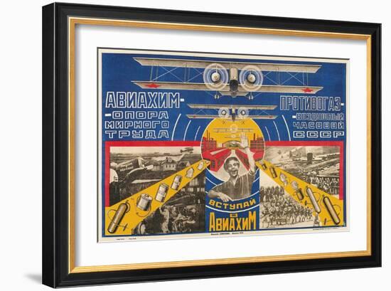 Soviet Aviation Propaganda Poster-null-Framed Giclee Print