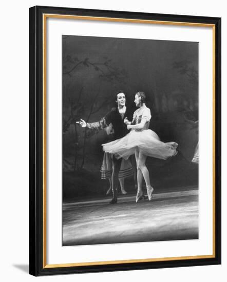 Soviet Ballerina Galina Ulanova Dancing in Title Role of Ballet "Giselle" at the Bolshoi Theater-null-Framed Premium Photographic Print