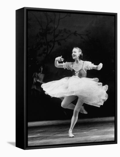 Soviet Ballerina Galina Ulanova Dancing in Title Roll of Ballet "Giselle" at the Bolshoi Theater-Howard Sochurek-Framed Premier Image Canvas