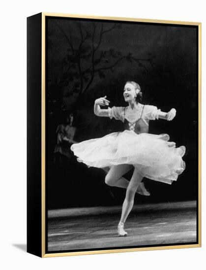 Soviet Ballerina Galina Ulanova Dancing in Title Roll of Ballet "Giselle" at the Bolshoi Theater-Howard Sochurek-Framed Premier Image Canvas