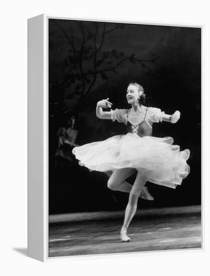 Soviet Ballerina Galina Ulanova Dancing in Title Roll of Ballet "Giselle" at the Bolshoi Theater-Howard Sochurek-Framed Premier Image Canvas