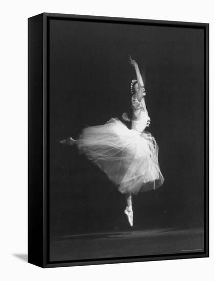 Soviet Ballerina Galina Ulanova Dancing in Title Roll of Ballet "Giselle" at the Bolshoi Theater-Howard Sochurek-Framed Premier Image Canvas