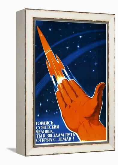 Soviet Citizens Be Proud; the Road to Discovery Is Open-null-Framed Stretched Canvas