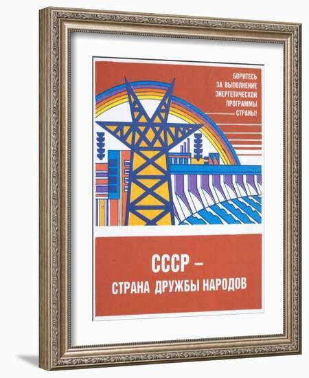 Soviet Energy Poster-null-Framed Giclee Print