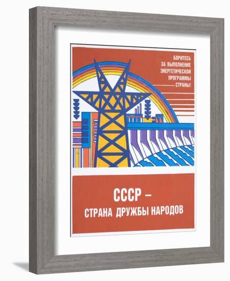 Soviet Energy Poster-null-Framed Giclee Print