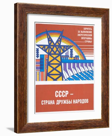 Soviet Energy Poster-null-Framed Giclee Print