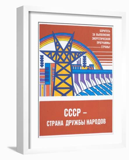 Soviet Energy Poster-null-Framed Giclee Print