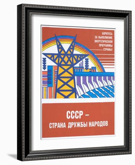 Soviet Energy Poster-null-Framed Giclee Print