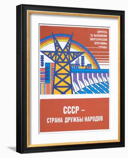 Soviet Energy Poster-null-Framed Giclee Print