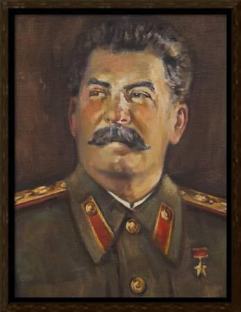 Soviet Era Art M J V Stalin By Johannes Saal 1952 Art Museum Of Estonia Tallinn Estonia Photographic Print Walter Bibikow Art Com
