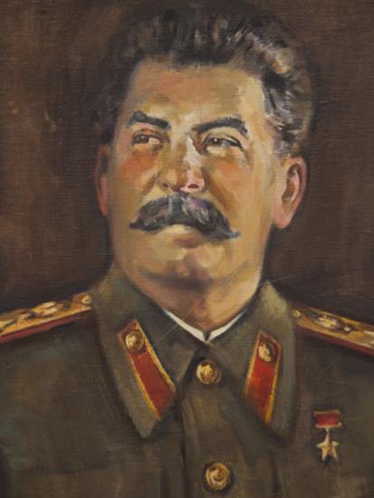 Soviet Era Art M J V Stalin By Johannes Saal 1952 Art Museum Of Estonia Tallinn Estonia Photographic Print Walter Bibikow Art Com