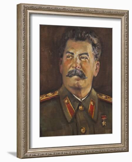 Soviet-Era Art, M.J.V. Stalin By Johannes Saal, 1952, Art Museum of Estonia, Tallinn, Estonia-Walter Bibikow-Framed Photographic Print