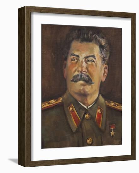 Soviet-Era Art, M.J.V. Stalin By Johannes Saal, 1952, Art Museum of Estonia, Tallinn, Estonia-Walter Bibikow-Framed Photographic Print