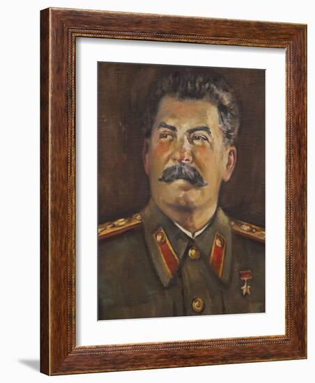 Soviet-Era Art, M.J.V. Stalin By Johannes Saal, 1952, Art Museum of Estonia, Tallinn, Estonia-Walter Bibikow-Framed Photographic Print