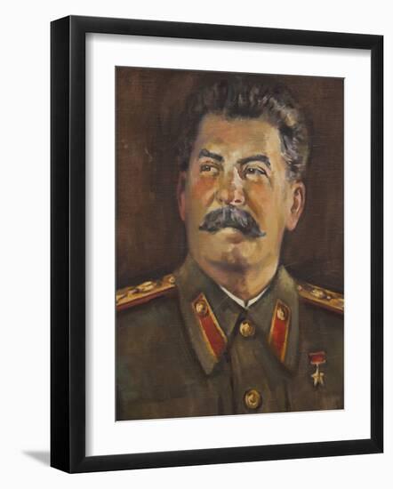 Soviet-Era Art, M.J.V. Stalin By Johannes Saal, 1952, Art Museum of Estonia, Tallinn, Estonia-Walter Bibikow-Framed Photographic Print