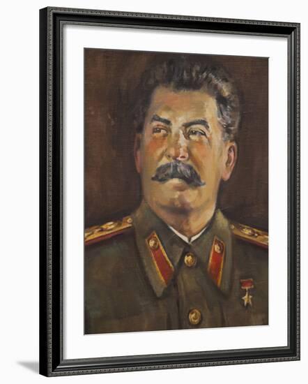 Soviet-Era Art, M.J.V. Stalin By Johannes Saal, 1952, Art Museum of Estonia, Tallinn, Estonia-Walter Bibikow-Framed Photographic Print