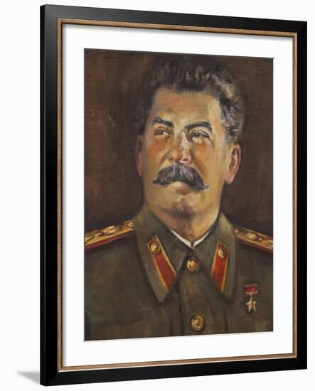 Soviet-Era Art, M.J.V. Stalin By Johannes Saal, 1952, Art Museum of Estonia, Tallinn, Estonia-Walter Bibikow-Framed Photographic Print