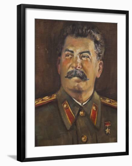 Soviet-Era Art, M.J.V. Stalin By Johannes Saal, 1952, Art Museum of Estonia, Tallinn, Estonia-Walter Bibikow-Framed Photographic Print