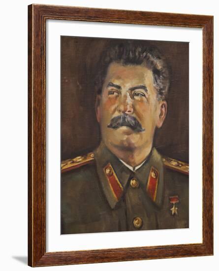 Soviet-Era Art, M.J.V. Stalin By Johannes Saal, 1952, Art Museum of Estonia, Tallinn, Estonia-Walter Bibikow-Framed Photographic Print