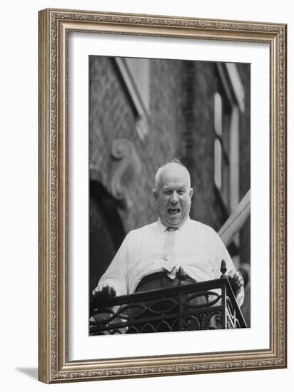 Soviet Leader Nikita Khrushchev in New York, USA, September 1960-null-Framed Giclee Print