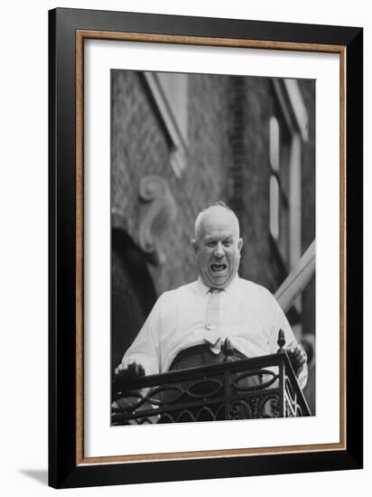 Soviet Leader Nikita Khrushchev in New York, USA, September 1960-null-Framed Giclee Print