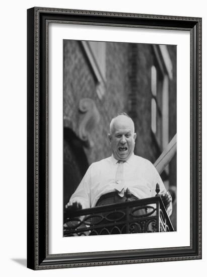 Soviet Leader Nikita Khrushchev in New York, USA, September 1960-null-Framed Giclee Print