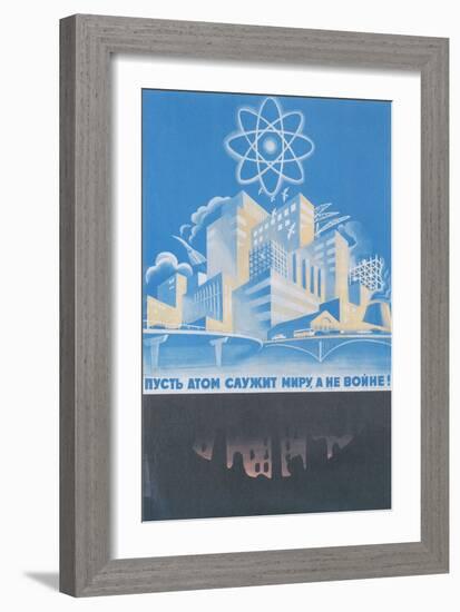 Soviet Nuclear Power Poster-null-Framed Art Print