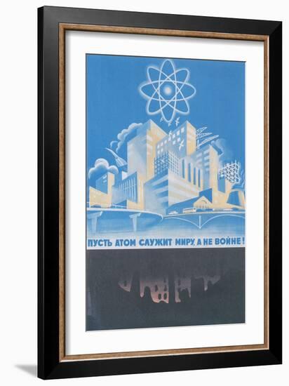 Soviet Nuclear Power Poster-null-Framed Art Print