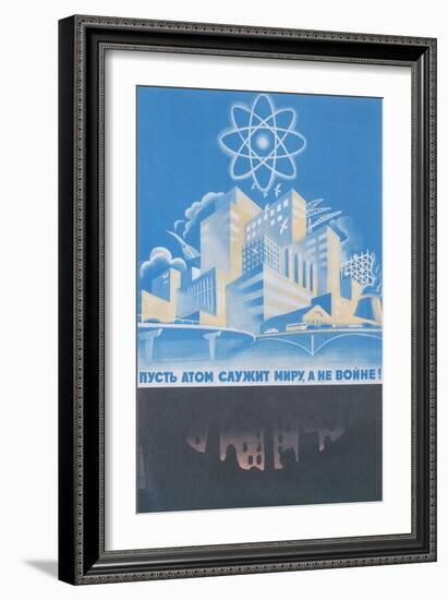 Soviet Nuclear Power Poster-null-Framed Art Print