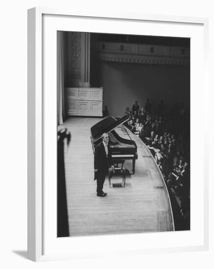 Soviet Pianist, Sviatoslav Richter, on Stage During His Tour-null-Framed Premium Photographic Print