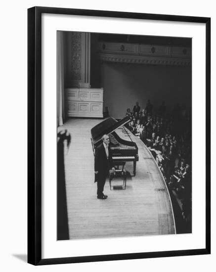 Soviet Pianist, Sviatoslav Richter, on Stage During His Tour-null-Framed Premium Photographic Print