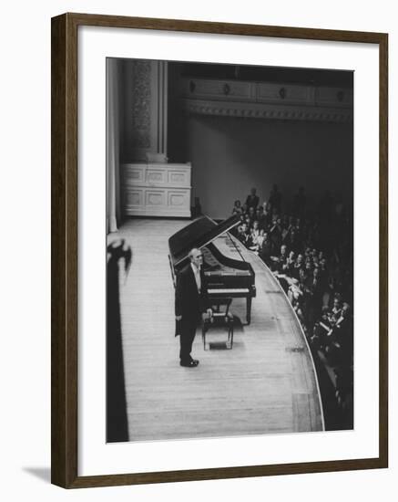 Soviet Pianist, Sviatoslav Richter, on Stage During His Tour-null-Framed Premium Photographic Print
