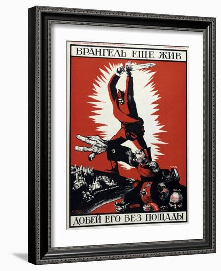 Soviet Political Poster, 1920-Dmitriy Stakhievich Moor-Framed Giclee Print