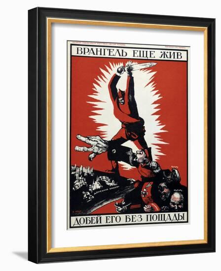 Soviet Political Poster, 1920-Dmitriy Stakhievich Moor-Framed Giclee Print