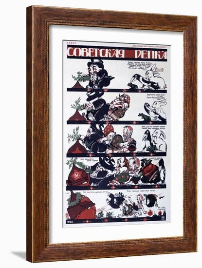 Soviet Political Poster, 1920-Dmitriy Stakhievich Moor-Framed Giclee Print