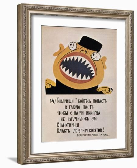 Soviet Political Poster, 1921-null-Framed Giclee Print