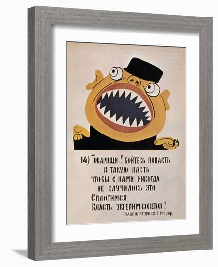 Soviet Political Poster, 1921-null-Framed Giclee Print