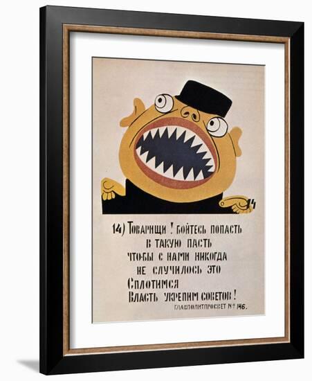 Soviet Political Poster, 1921-null-Framed Giclee Print