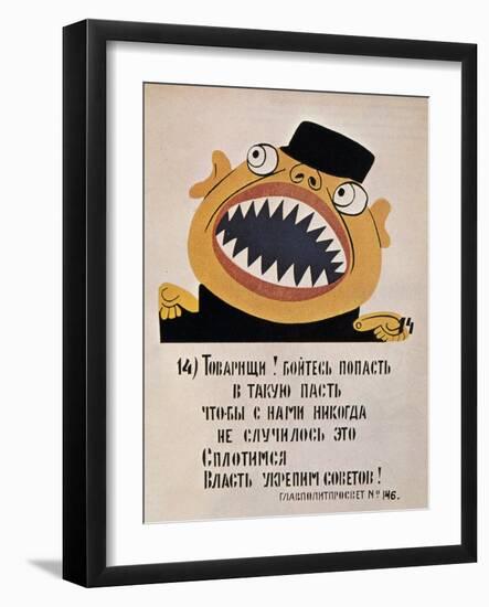 Soviet Political Poster, 1921-null-Framed Giclee Print