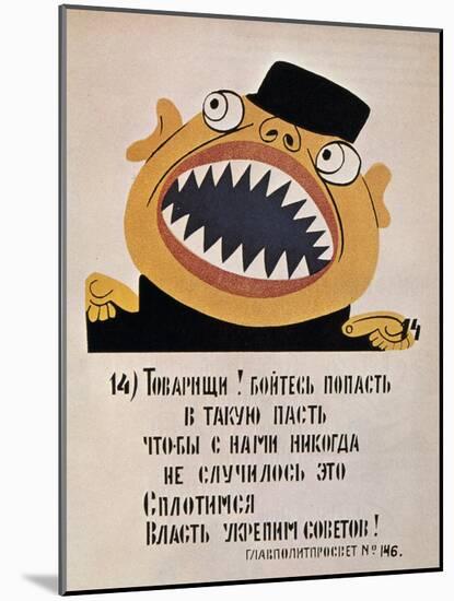Soviet Political Poster, 1921-null-Mounted Giclee Print