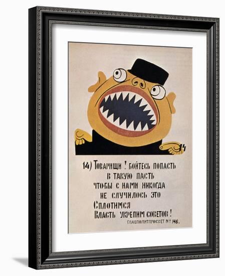 Soviet Political Poster, 1921-null-Framed Giclee Print