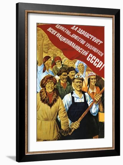 Soviet Political Poster, 1934-null-Framed Giclee Print