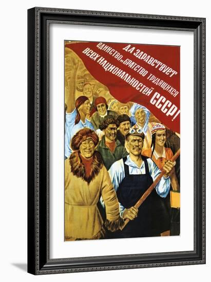 Soviet Political Poster, 1934-null-Framed Giclee Print