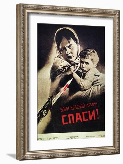 Soviet Poster, 1942-Viktor Koretsky-Framed Premium Giclee Print