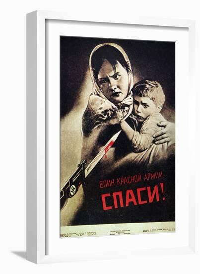 Soviet Poster, 1942-Viktor Koretsky-Framed Premium Giclee Print
