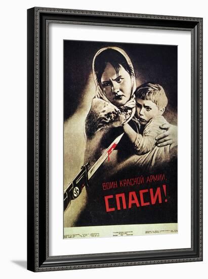 Soviet Poster, 1942-Viktor Koretsky-Framed Premium Giclee Print