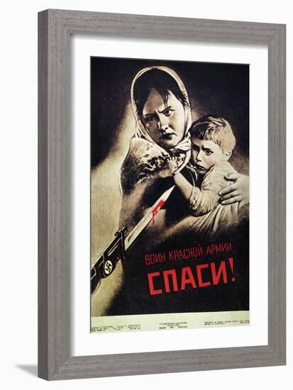 Soviet Poster, 1942-Viktor Koretsky-Framed Giclee Print