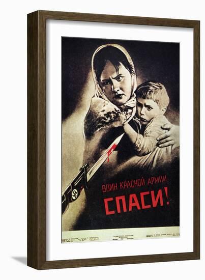 Soviet Poster, 1942-Viktor Koretsky-Framed Giclee Print