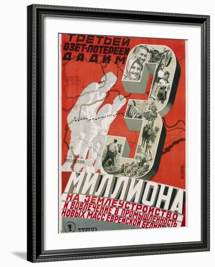 Soviet Poster Championing Land Use and Industry--Framed Photographic Print