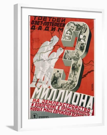 Soviet Poster Championing Land Use and Industry--Framed Photographic Print